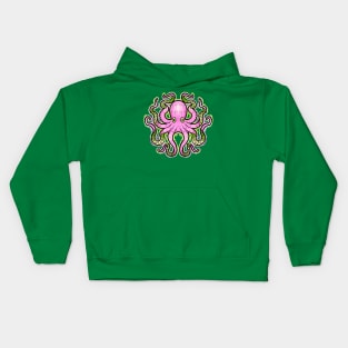 Pink octopus Kids Hoodie